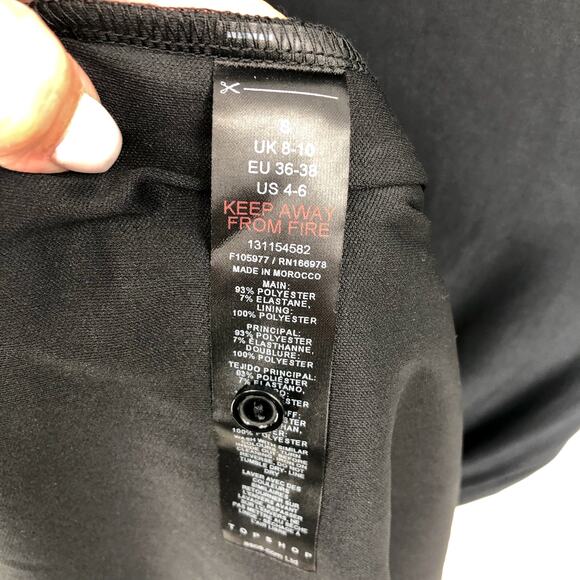 TOPSHOP Women's Jersey Draped Midi Dress Small 4-6 Black Sleeveless Cut Out NWT - Picture 13 of 14